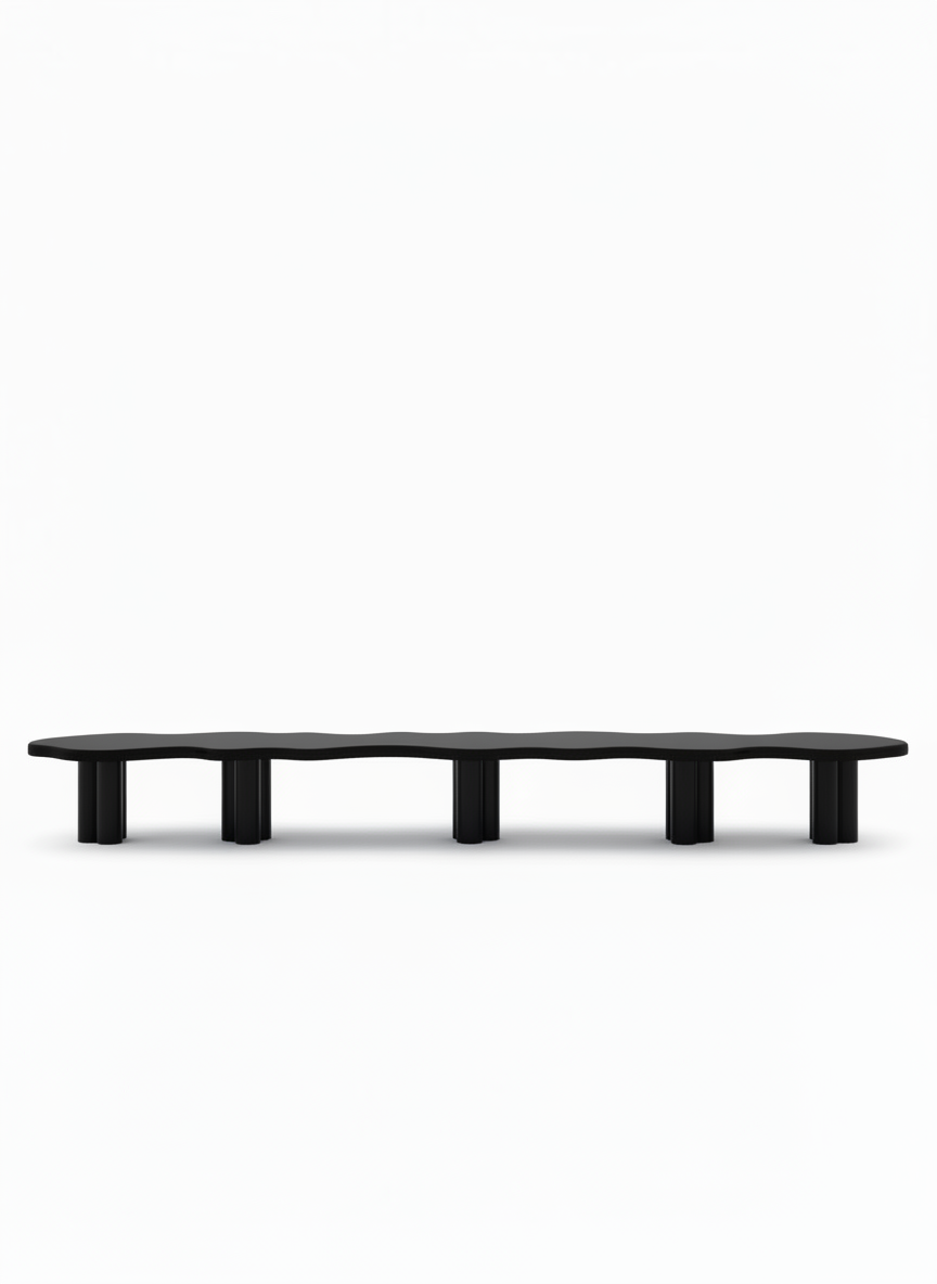 Modular Cloud Dining Table Black - 4 Piece