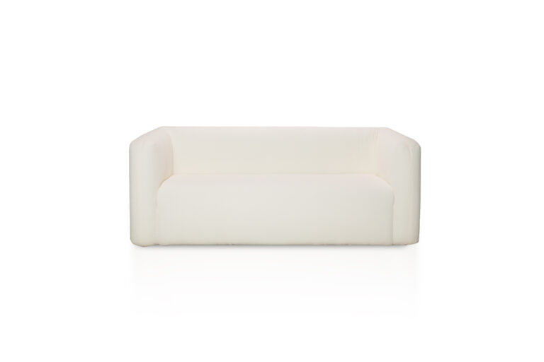 soft white boucle milan sofa