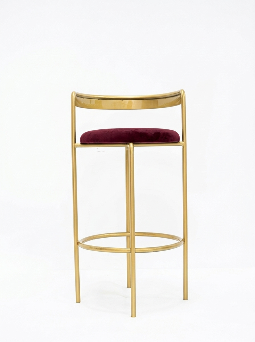 Palma High Gold Burgundy Velvet